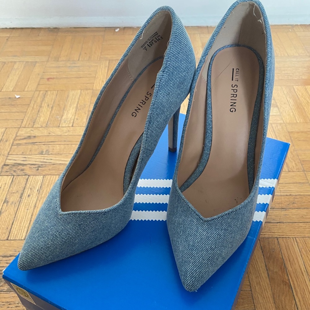 Spring Denim Heel - Picture 2 of 5